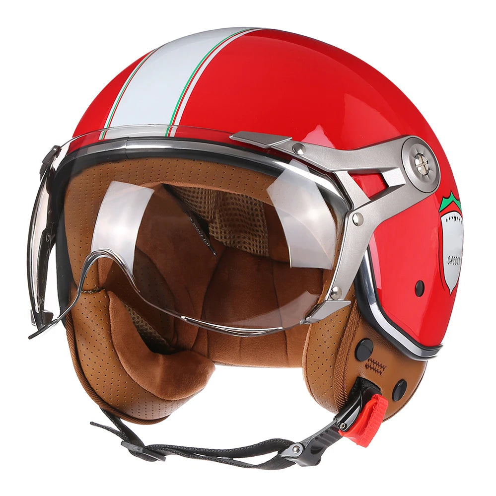 Retro Open Face Motorcycle Helmet