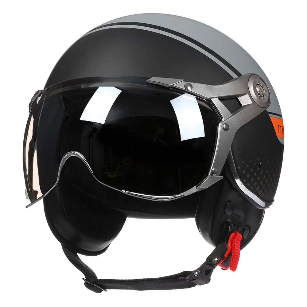 Retro Open Face Motorcycle Helmet