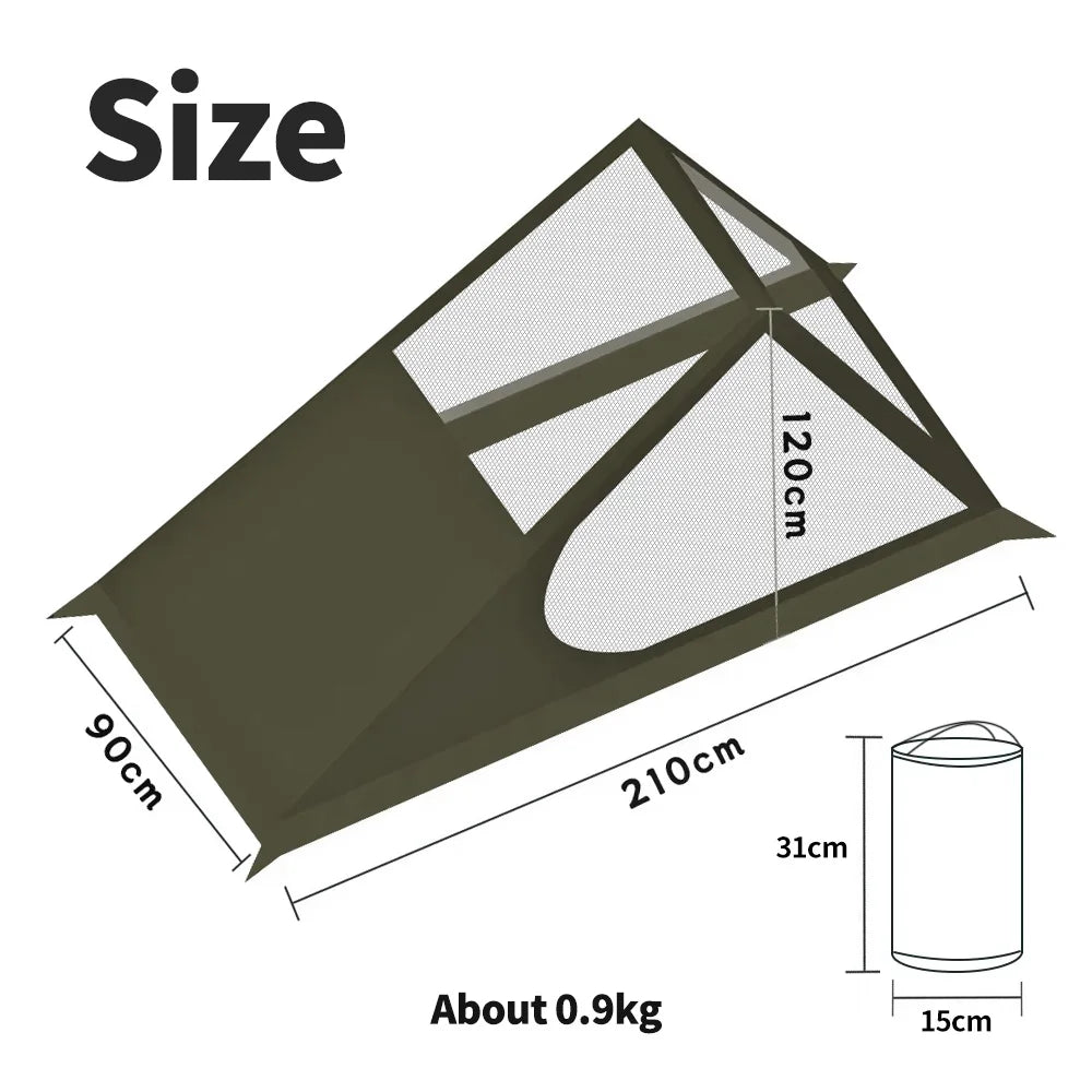 Lightweight Solo Trekking Pole Tent