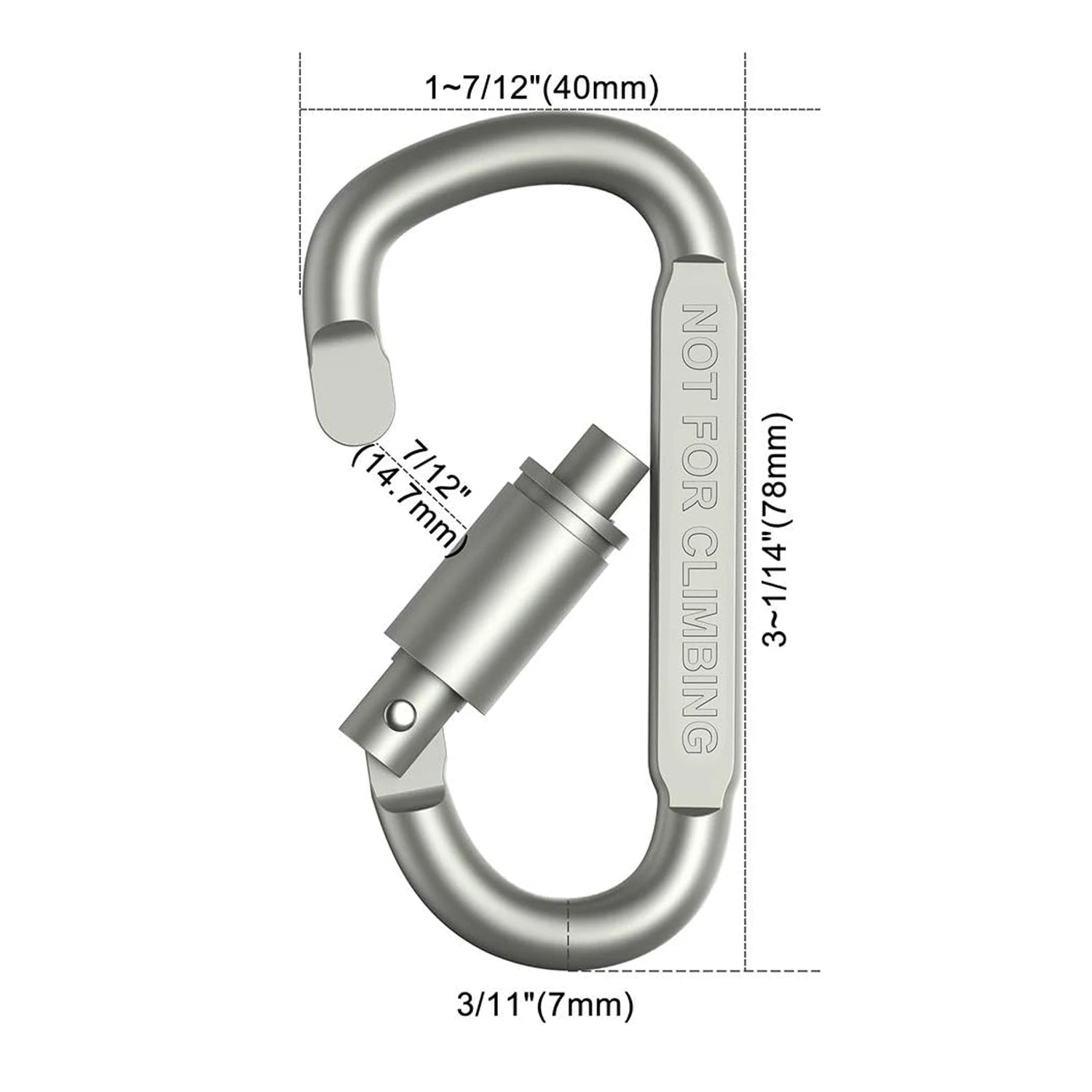 Aluminum Carabiner Clip Set