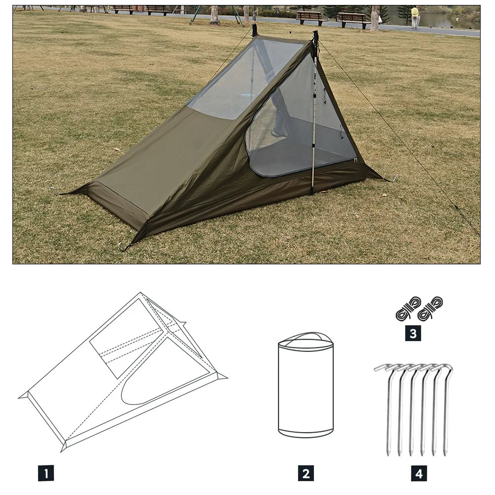 Lightweight Solo Trekking Pole Tent