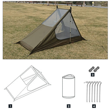 Lightweight Solo Trekking Pole Tent