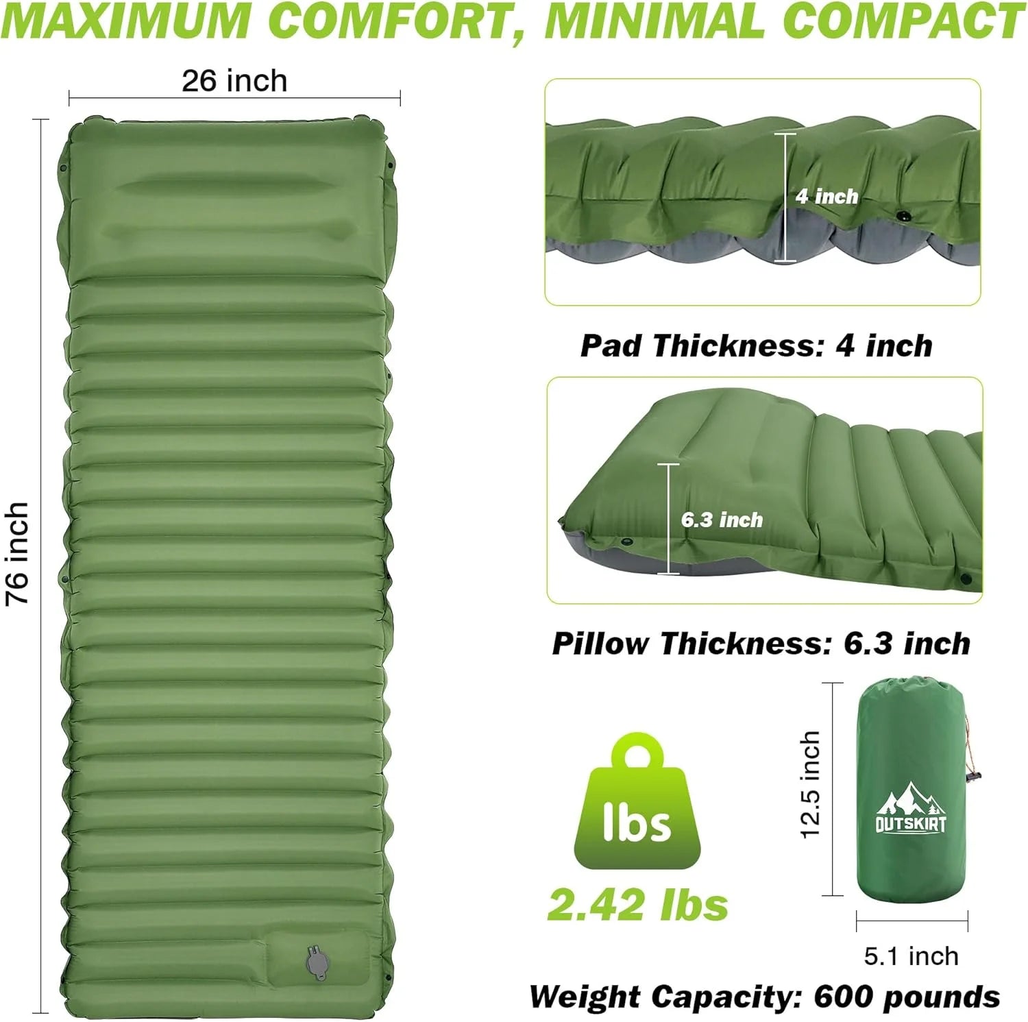 Extra Thick Camping Sleeping Pad