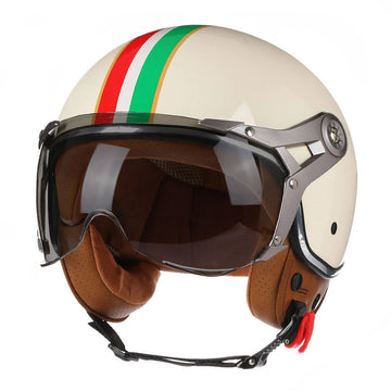 Retro Open Face Motorcycle Helmet