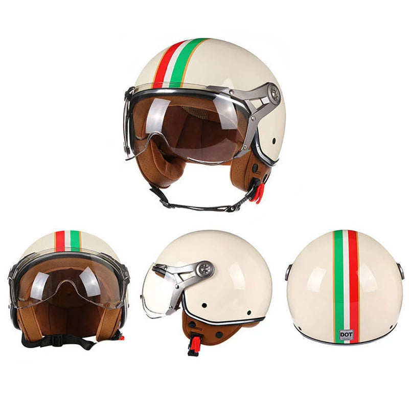 Retro Open Face Motorcycle Helmet