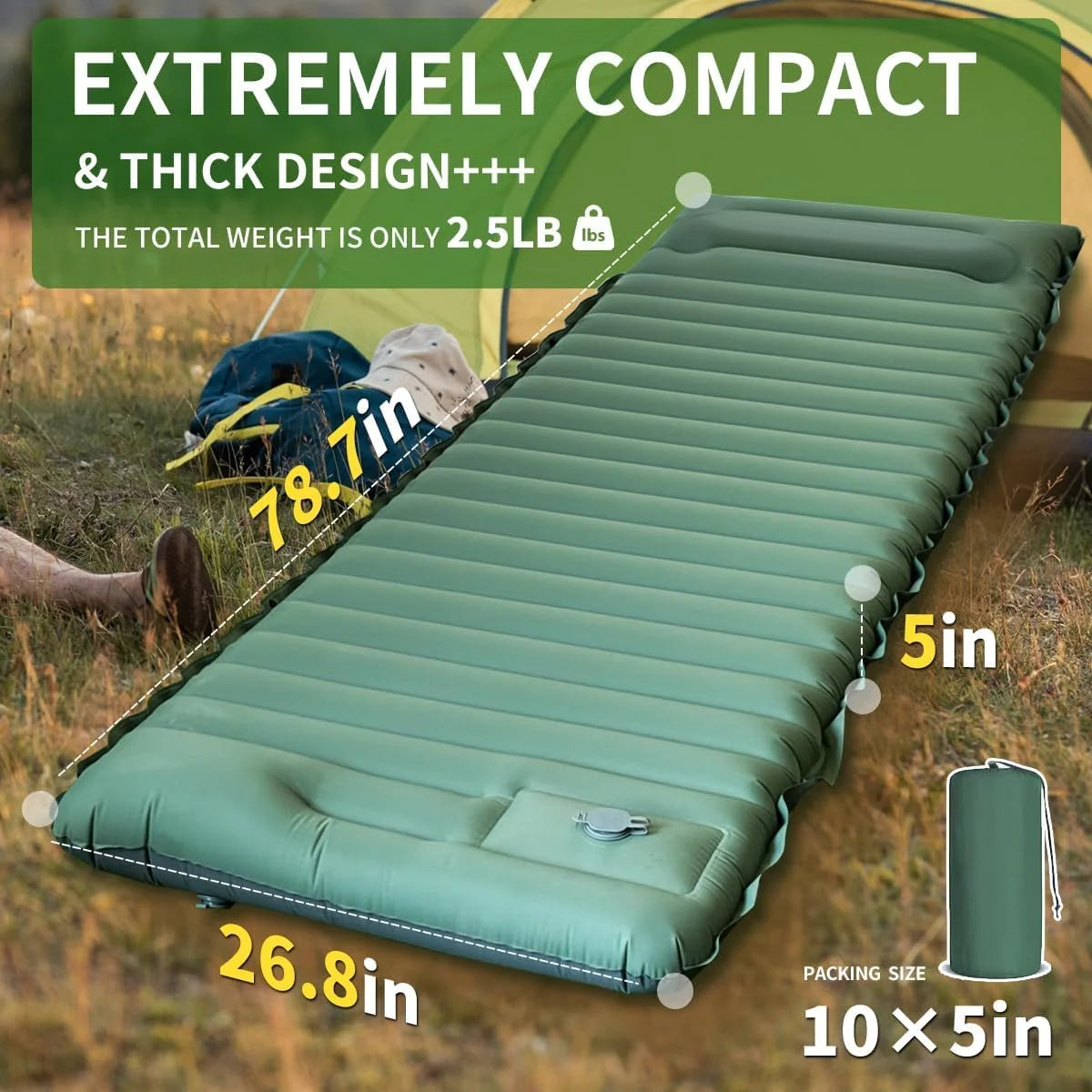 Ultralight Inflatable Camping Sleeping Pad