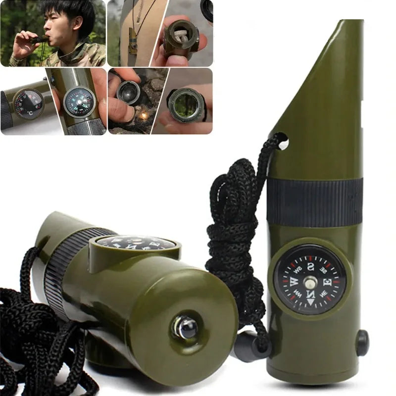 Multifunction Survival Whistle Compass
