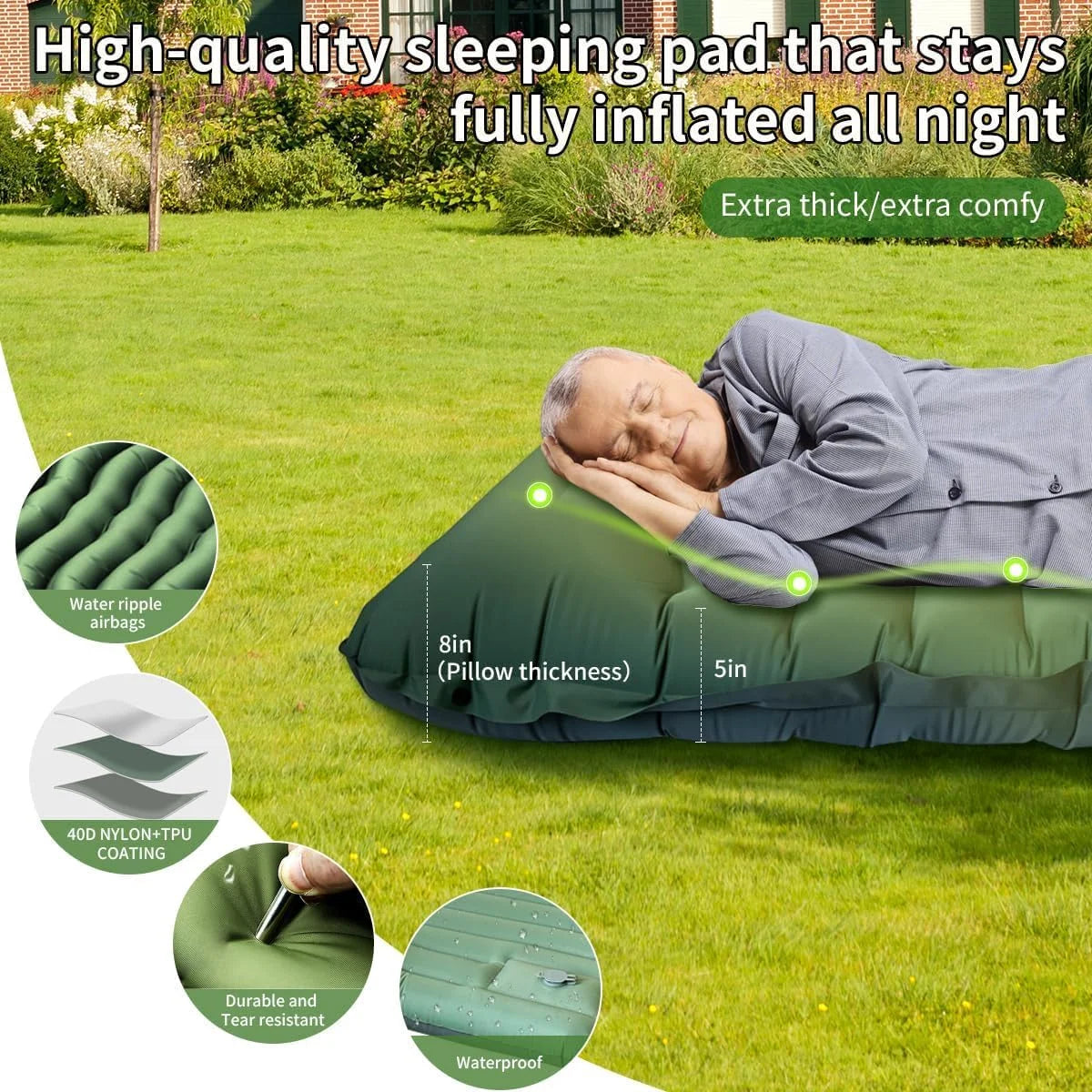 Ultralight Inflatable Camping Sleeping Pad