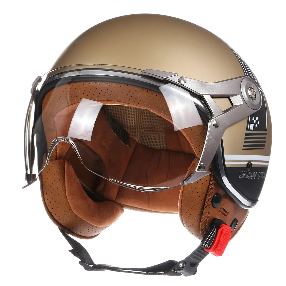 Retro Open Face Motorcycle Helmet