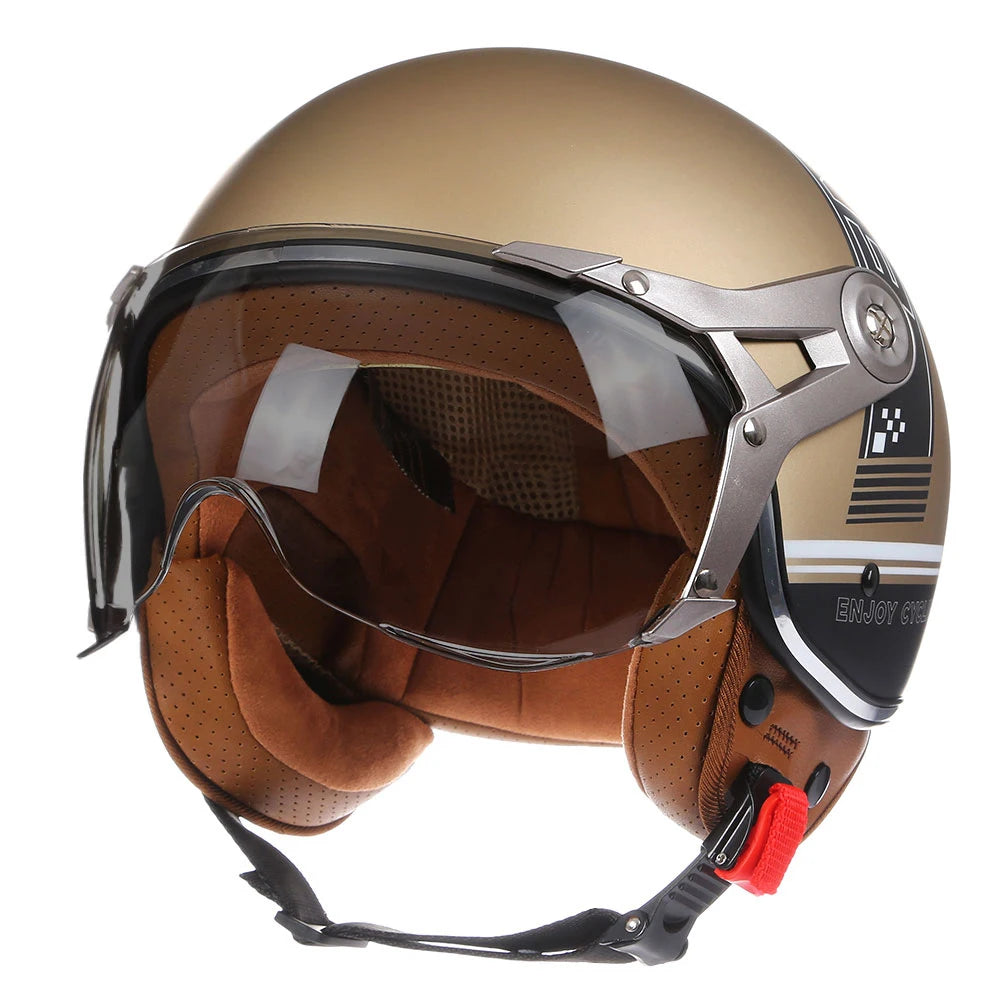 Retro Open Face Motorcycle Helmet
