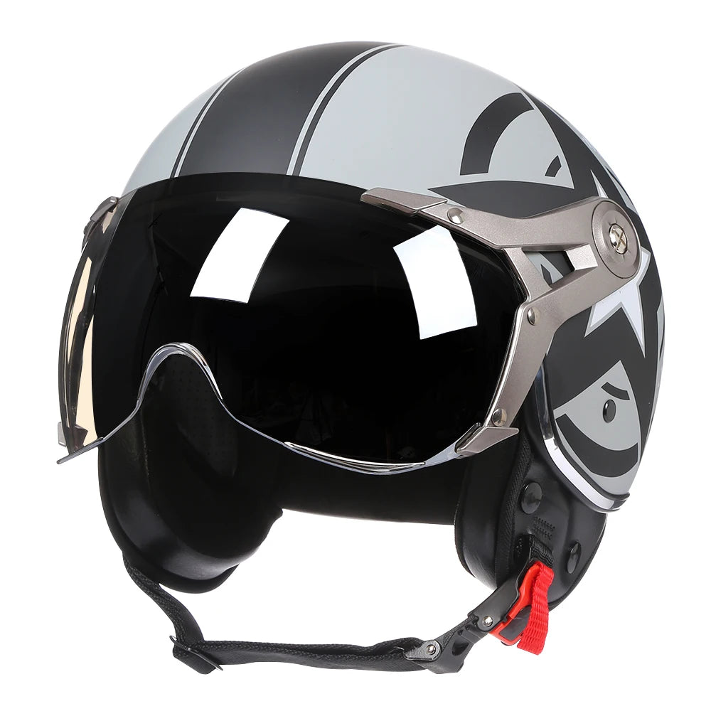 Retro Open Face Motorcycle Helmet