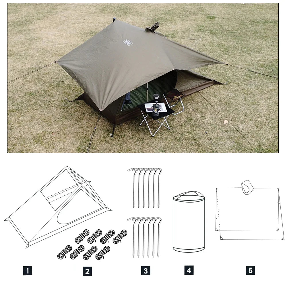 Lightweight Solo Trekking Pole Tent