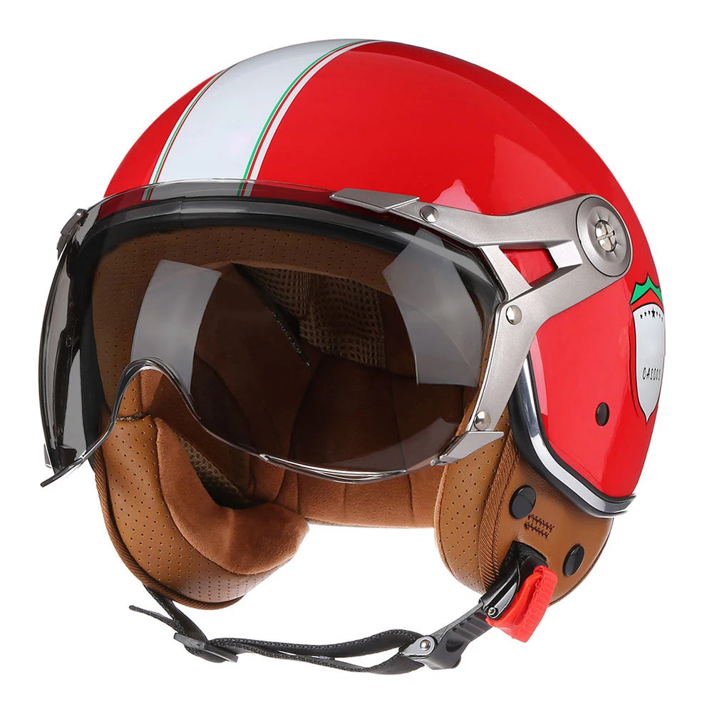 Retro Open Face Motorcycle Helmet