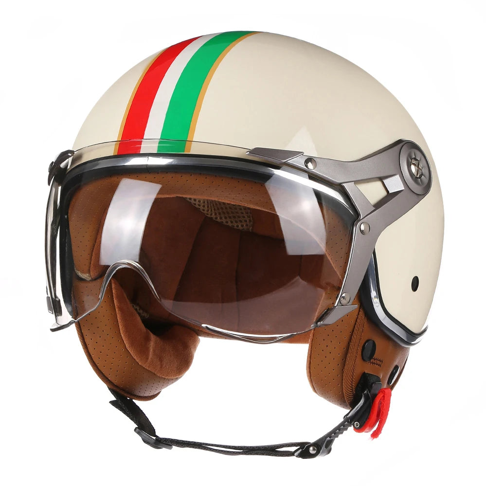 Retro Open Face Motorcycle Helmet