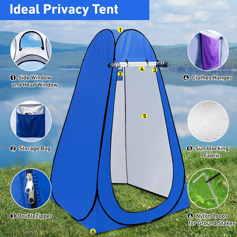 Portable Pop-Up Camping Shower Tent